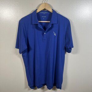 B. Draddy Golf Polo Mens Size Large Blue Preppy Business Casual Travel Work